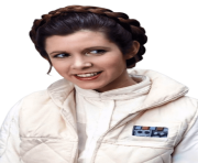 Princess Leia Carrie Fisher Smiling transparent PNG